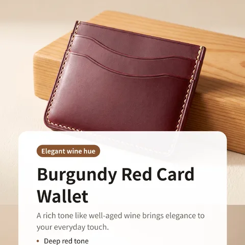 Burgundy Red Card Wallet
