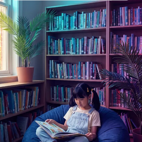 像樹蔭一樣涼爽的書架