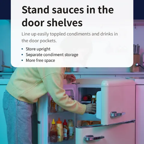 Stand sauces in the door shelves