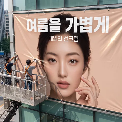 Billboard being installed