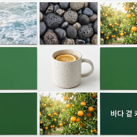 반듯한 사진 격자 · 무드보드 포레스트 · 무드보드 실사 촬영