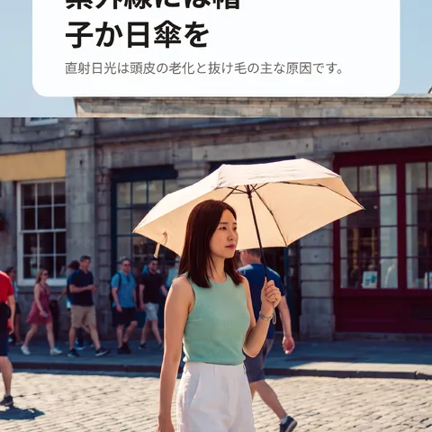 紫外線には帽子か日傘を