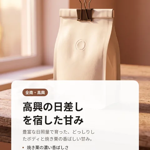 高興の日差しを宿した甘み
