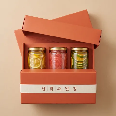 2단 찬합 세트 · 선물 테라코타 오렌지 · 선물 카탈로그 정면