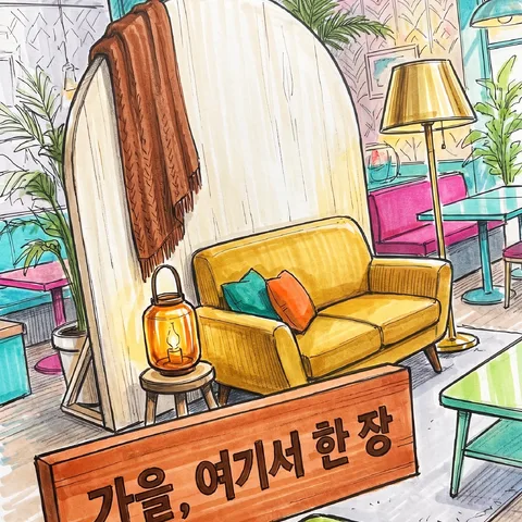 레트로 소품 코너 · 포토존 비비드 팝 · 포토존 스케치 투시도