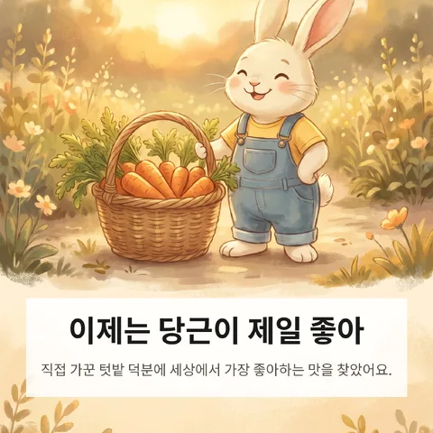 이제는 당근이 제일 좋아