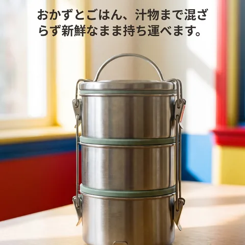 すき間なく詰める3段弁当箱