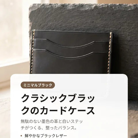 クラシックブラックのカードケース