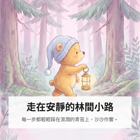 走在安靜的林間小路