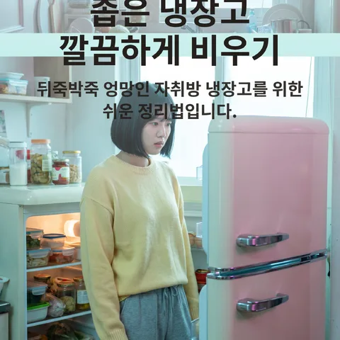 좁은 냉장고 깔끔하게 비우기
