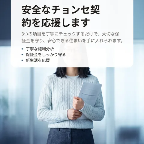 安全なチョンセ契約を応援します