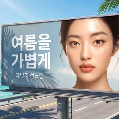 Coastal road billboard