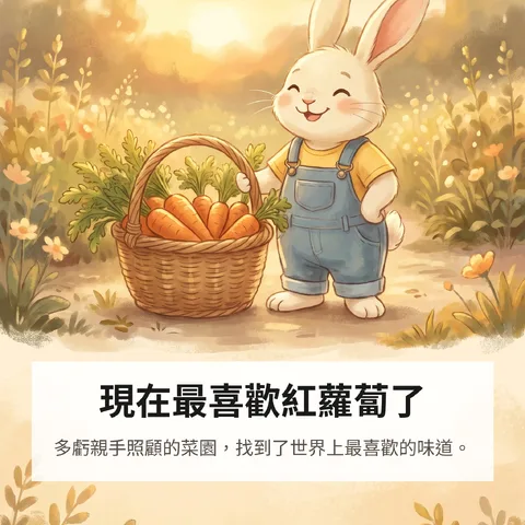 現在最喜歡紅蘿蔔了