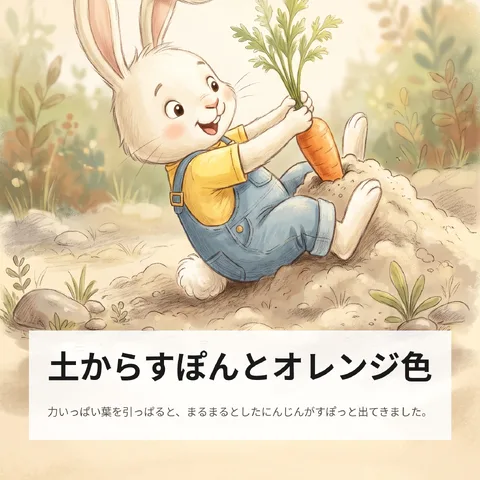 土からすぽんとオレンジ色
