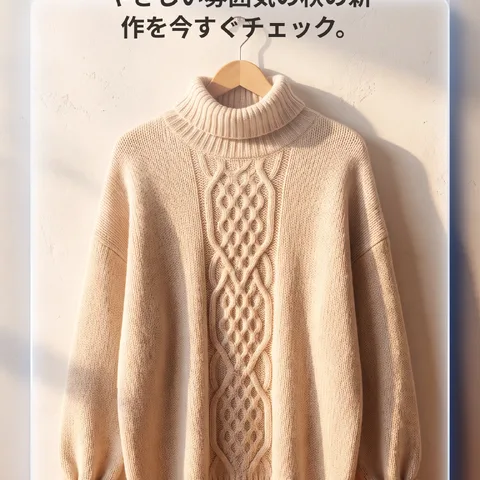 秋をひらく、ふんわりニット