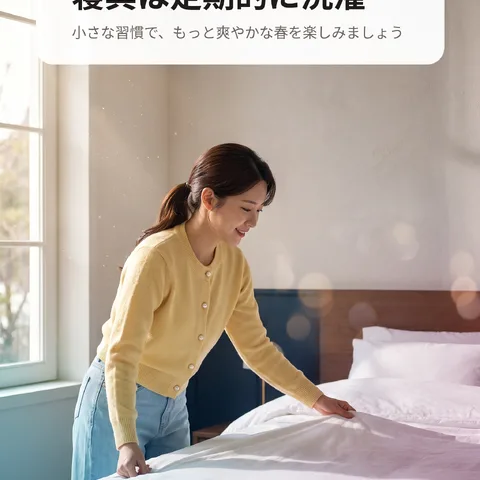寝具は定期的に洗濯