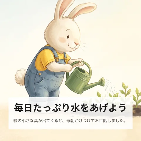 毎日たっぷり水をあげよう