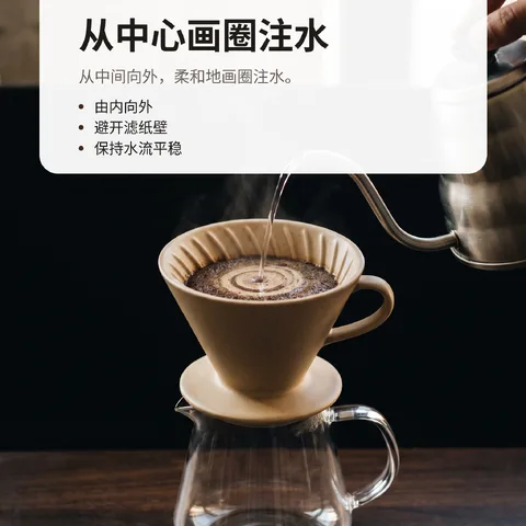 从中心画圈注水