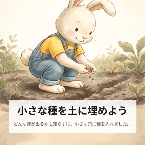小さな種を土に埋めよう