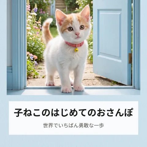 子ねこのはじめてのおさんぽ