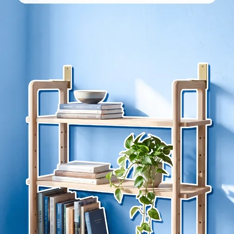 A Warm Bookcase for the Living Room