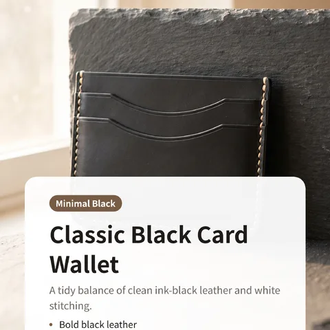 Classic Black Card Wallet