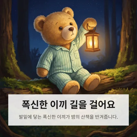 폭신한 이끼 길을 걸어요
