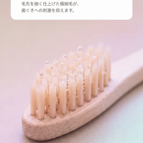 歯ぐきのすき間までやさしく届く極細毛