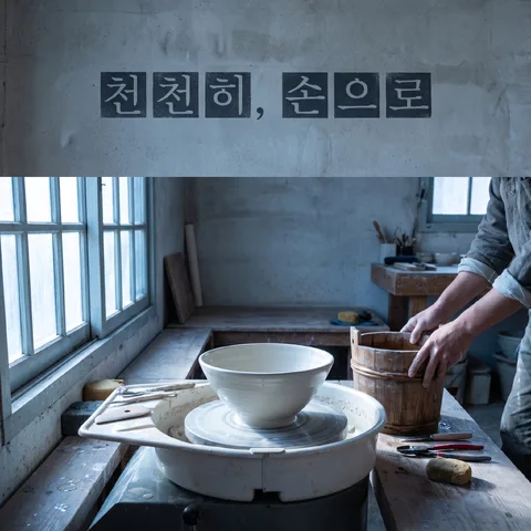 이른 아침 준비 · 메이킹 차가운 창빛 · 메이킹 자연광